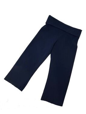 Solow Crop Foldover Legging Girl’s Size Small (7-8) Navy Blue cropped New NWT